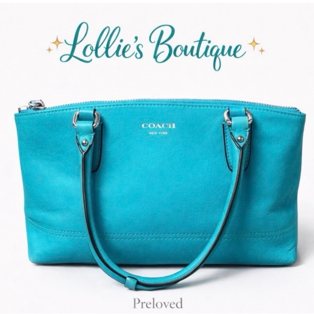 Coach Blue Leather Shoulder Bag